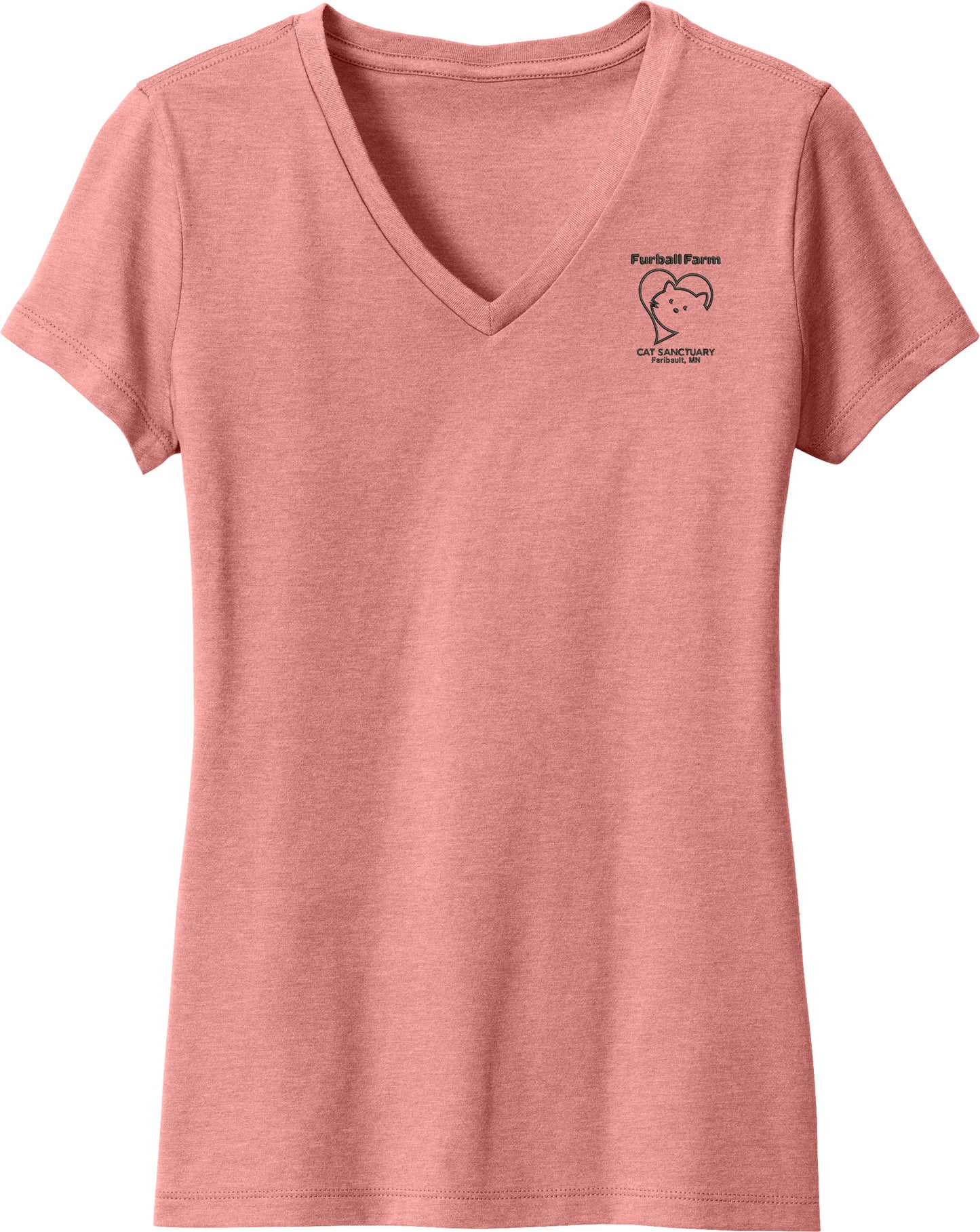 Ladies V-Neck Tee by District® - Embroidered