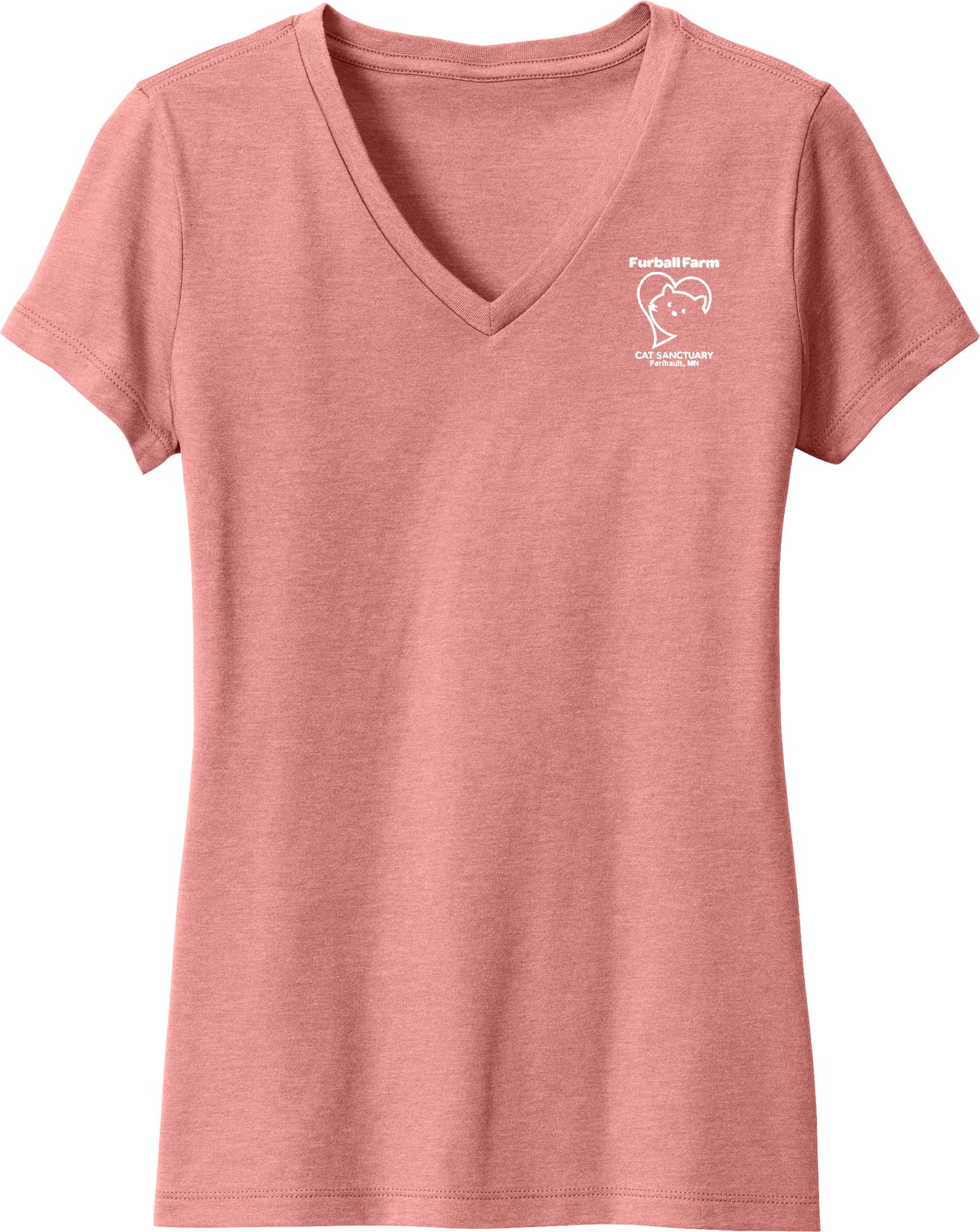 Ladies V-Neck Tee by District® - Embroidered