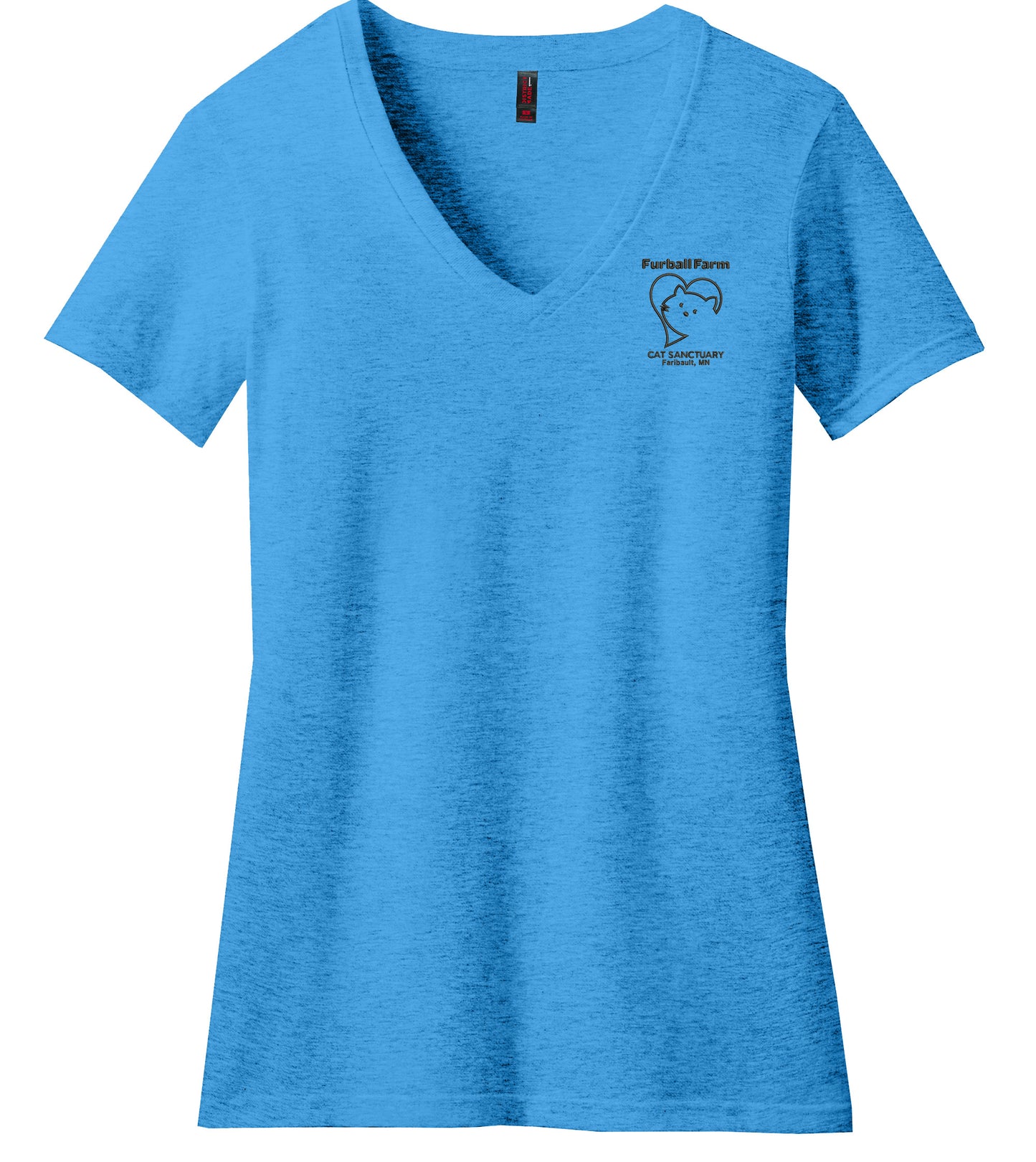 Ladies V-Neck Tee by District® - Embroidered