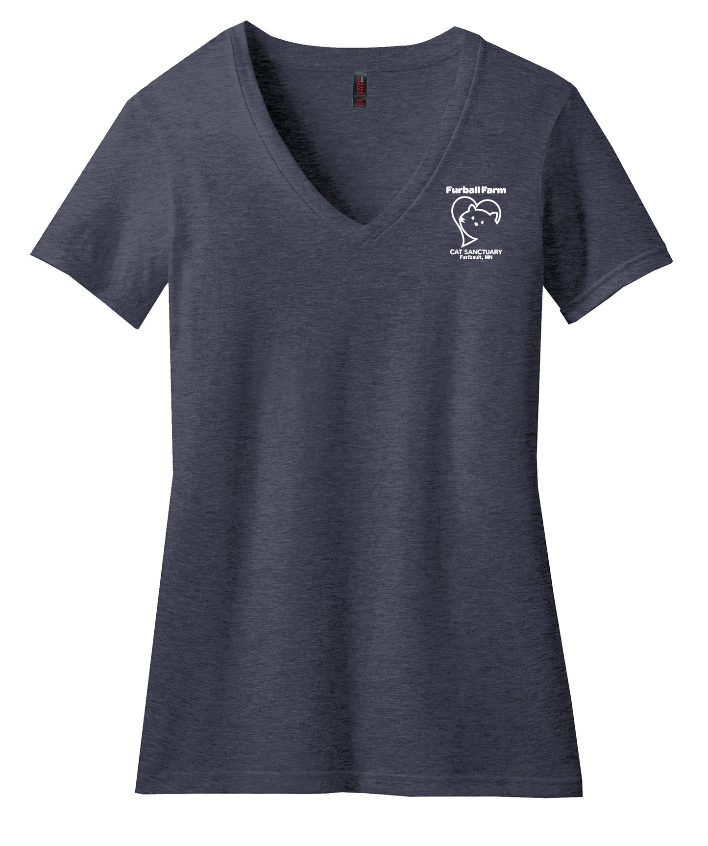 Ladies V-Neck Tee by District® - Embroidered