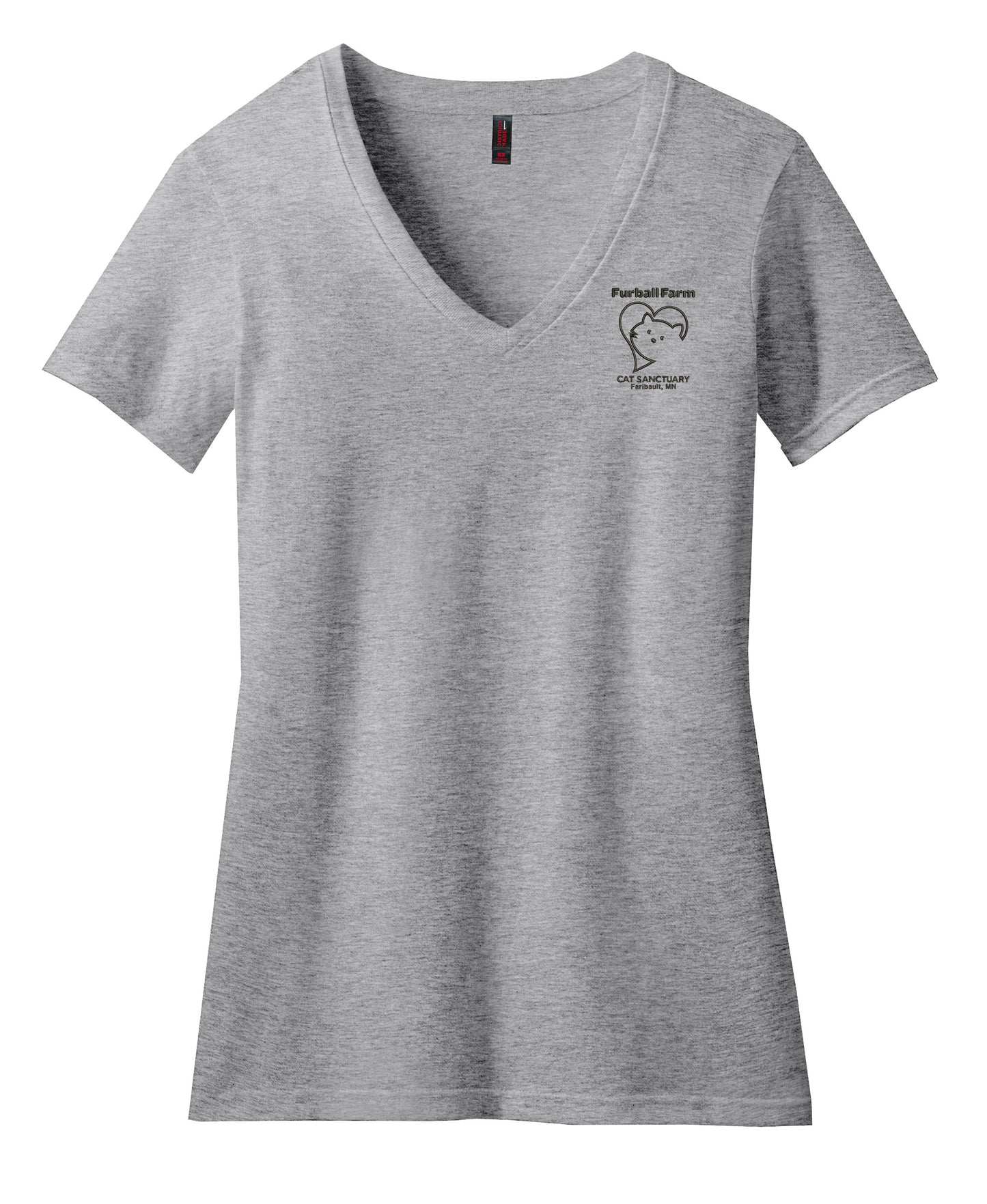 Ladies V-Neck Tee by District® - Embroidered
