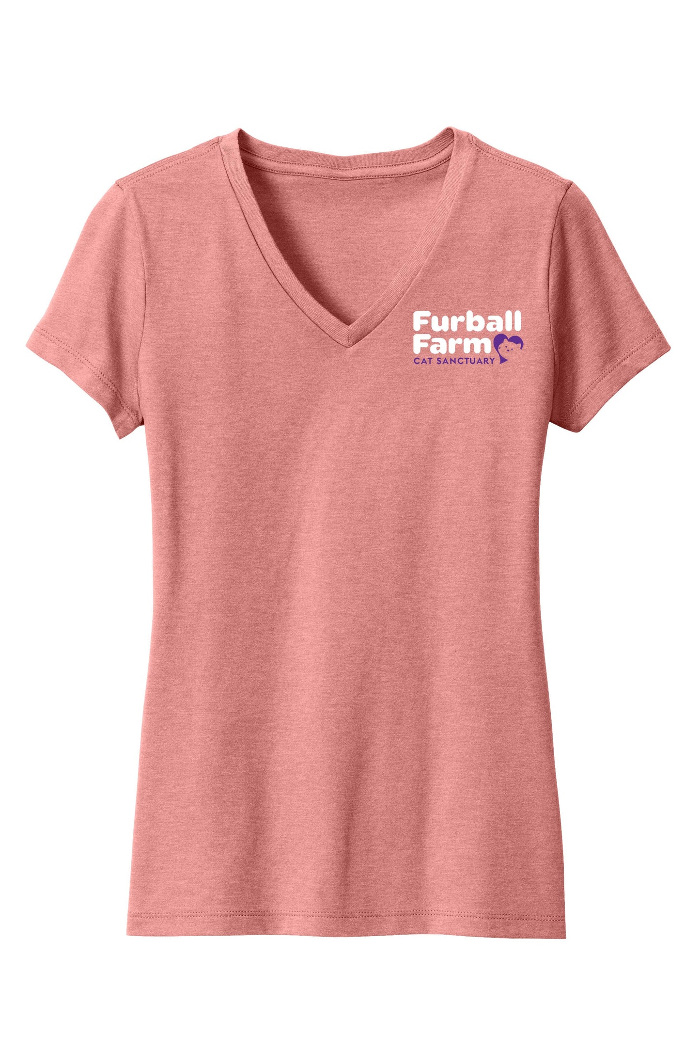 Ladies V-Neck Tee by District® - Embroidered