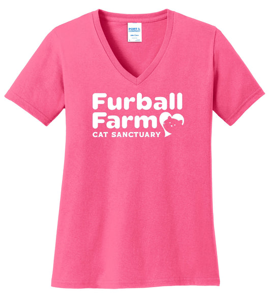 Clearance 2024 Ladies V-Neck Tee by Port & Company® - Screen Printed Logo