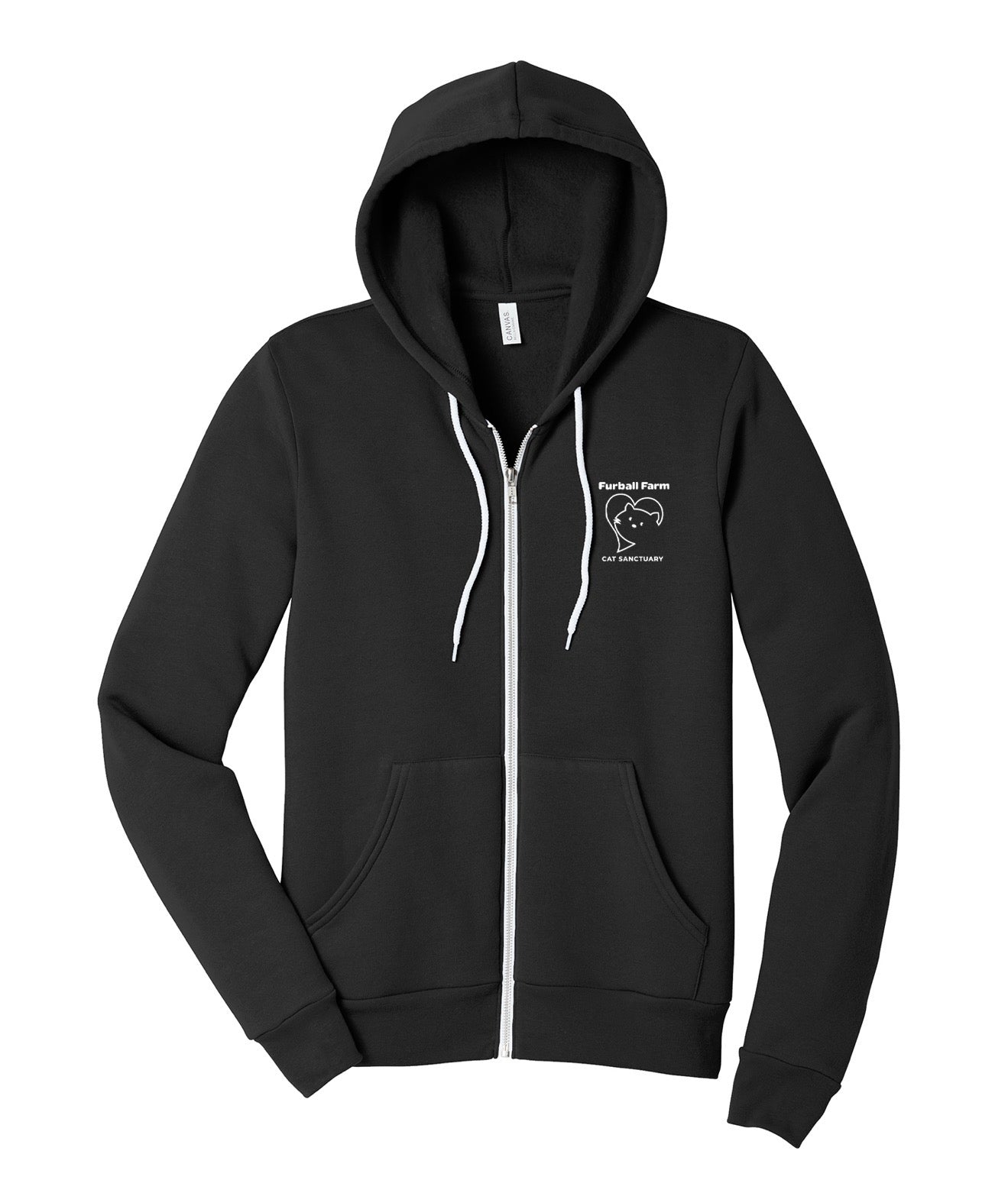 Full Zip Up Hoodie by BELLA+CANVAS® - Embroidered Logo - 2026