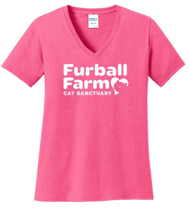 Ladies V-Neck - Screen Printed Logo