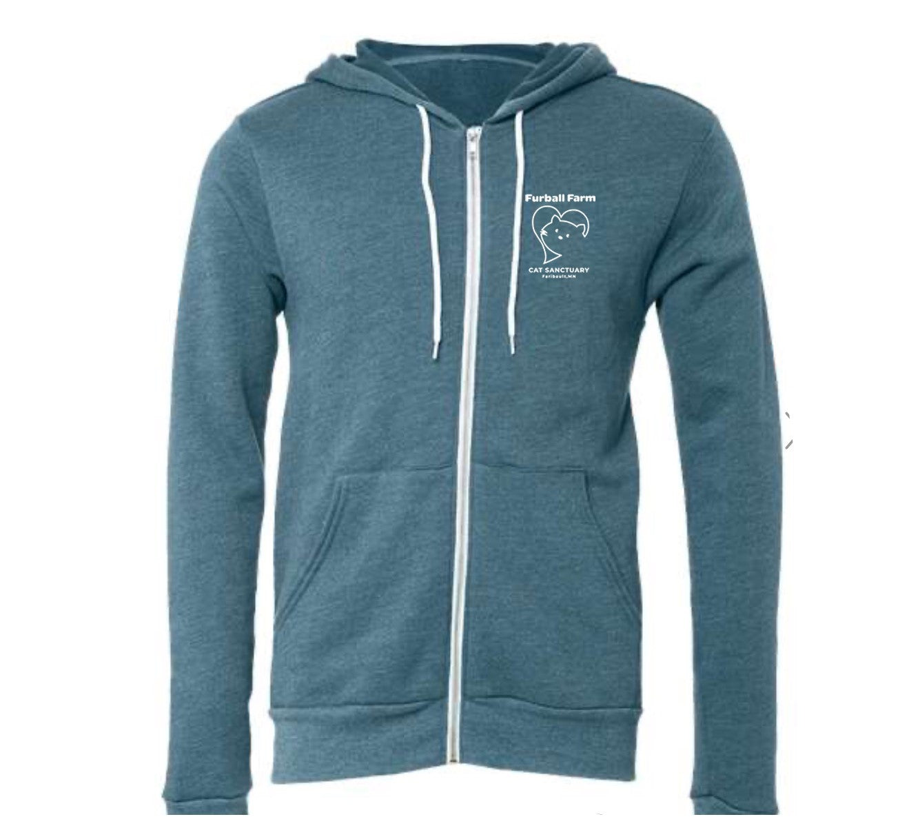 Full Zip Up Hoodie by BELLA+CANVAS® - Embroidered Logo - 2025