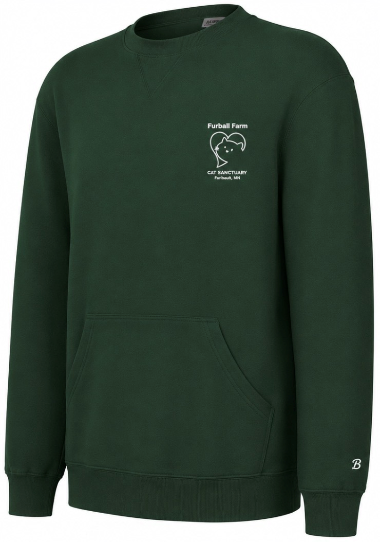 Badger Sport Fleece Pocket Crew Sweatshirts Embroidered