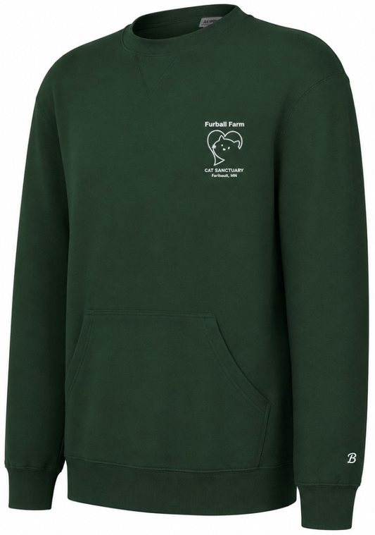 Badger Sport Fleece Pocket Crew Sweatshirts Embroidered