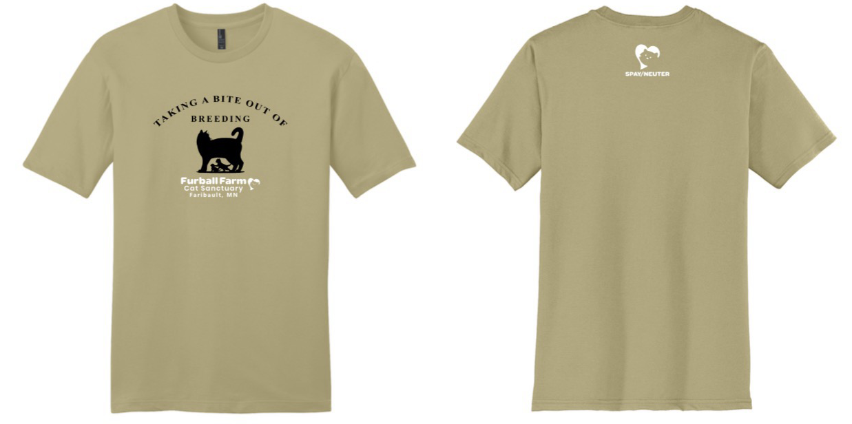 Furball Farm Cat of the Month T-Shirt - Taking a Bite Out of Breeding