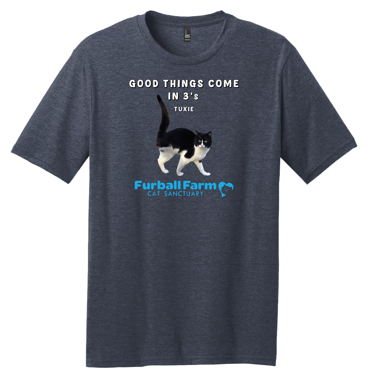 Furball Farm Cat of the Month T-Shirt - Tuxie 3