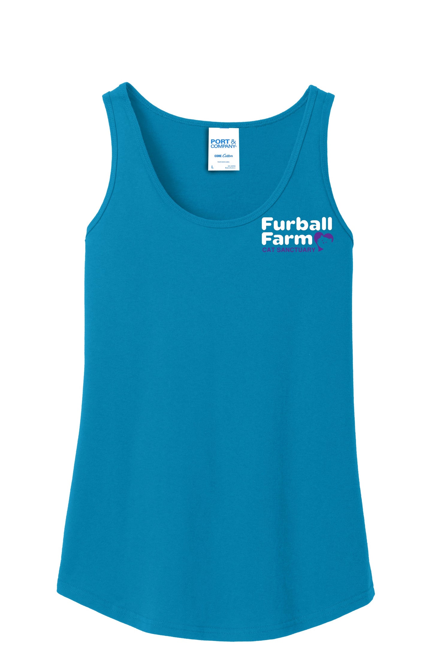 Ladies Core Cotton Tank Top by Port & Company® - Embroidered 2-Color Logo