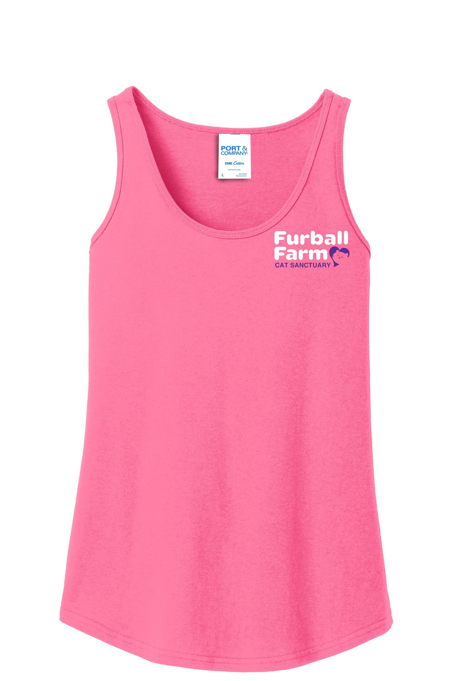 Ladies Core Cotton Tank Top by Port & Company® - Embroidered 2-Color Logo