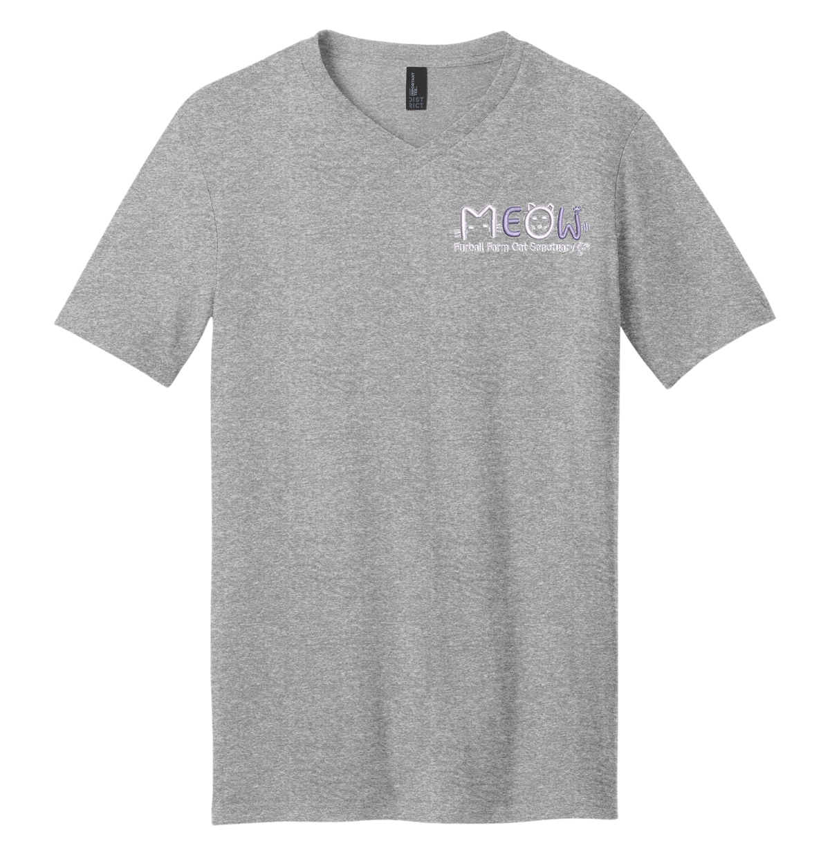 Meow V-Neck Embroidered