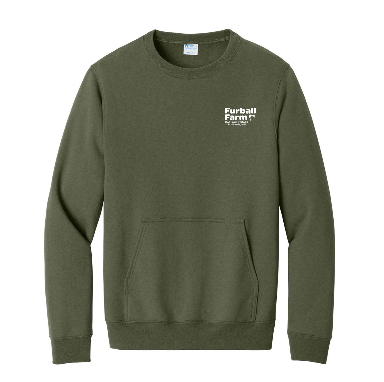 Crew sweatshirt with Kangaroo Pocket