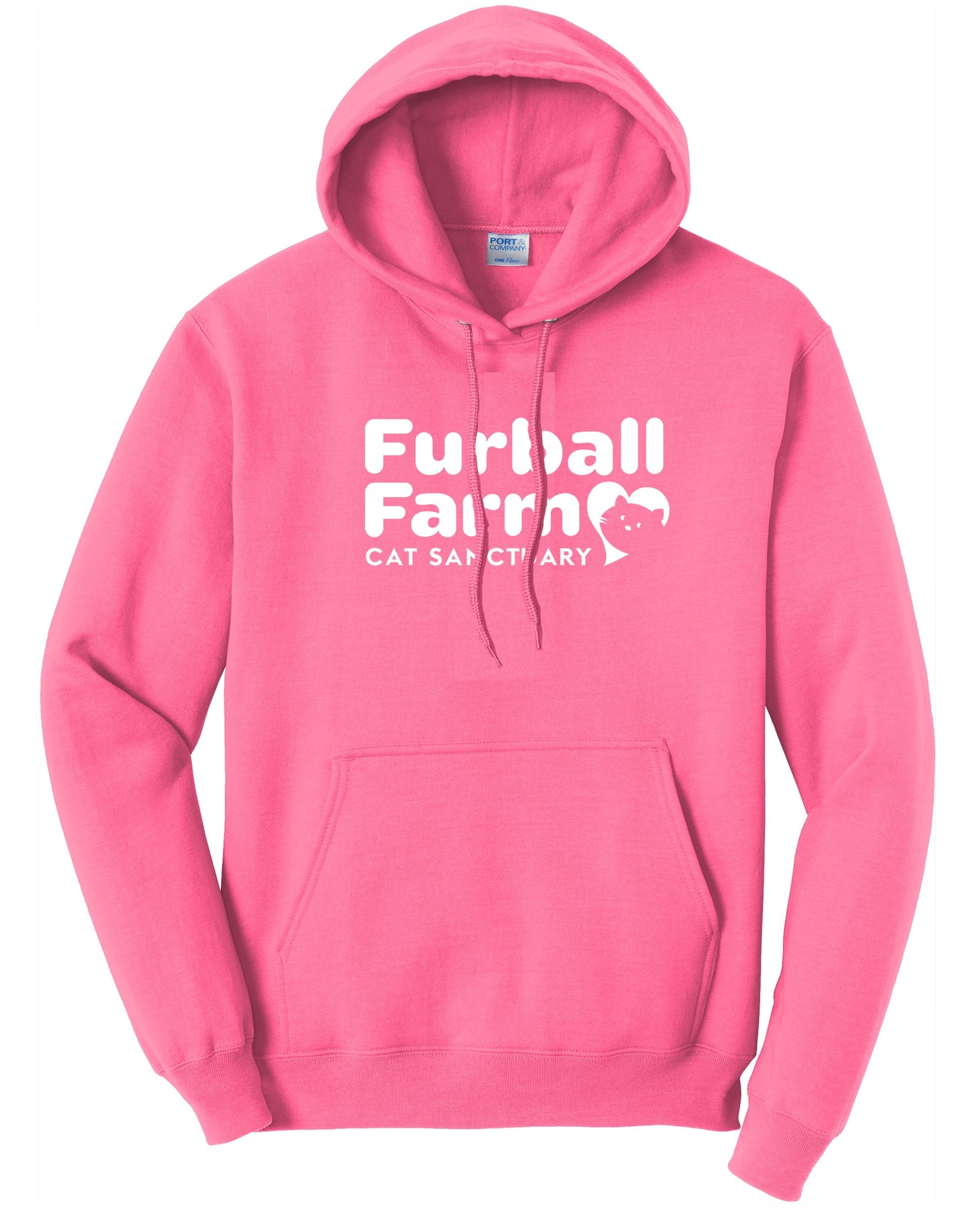 Pullover Hoodie by Port & Company® - Screen Printed Furball Logo