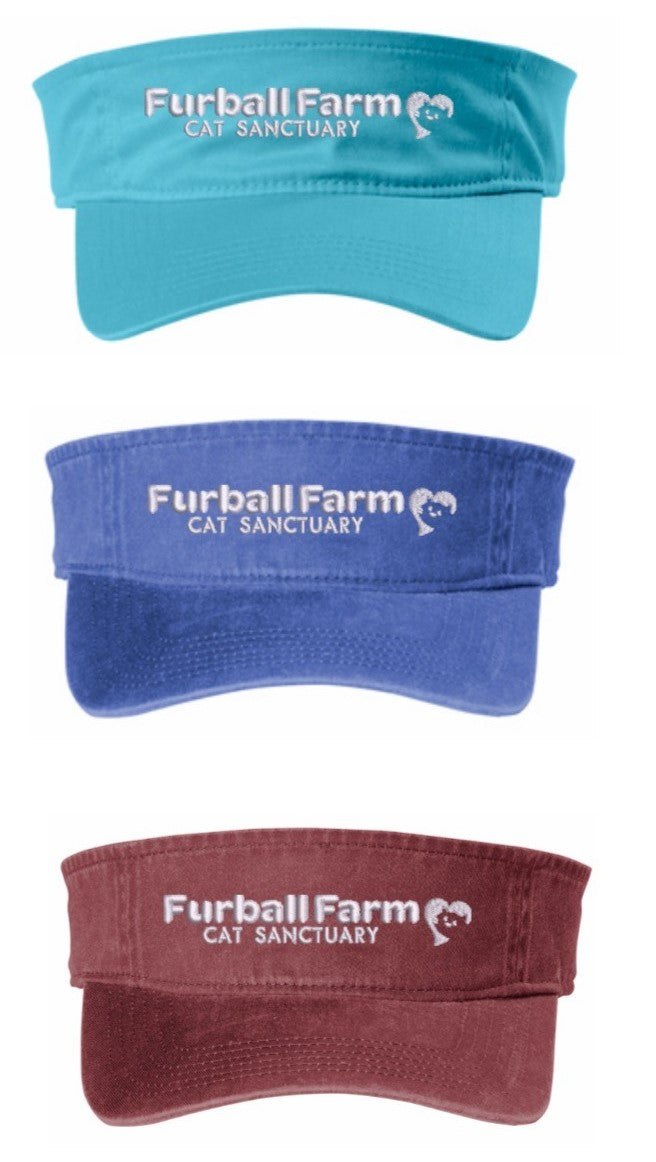 Beach Wash Visor by Port & Company® - Embroidered Furball Farm Logo