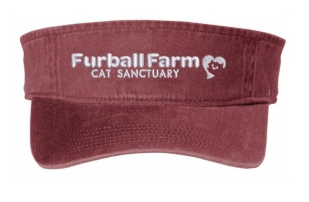 Beach Wash Visor by Port & Company® - Embroidered Furball Farm Logo