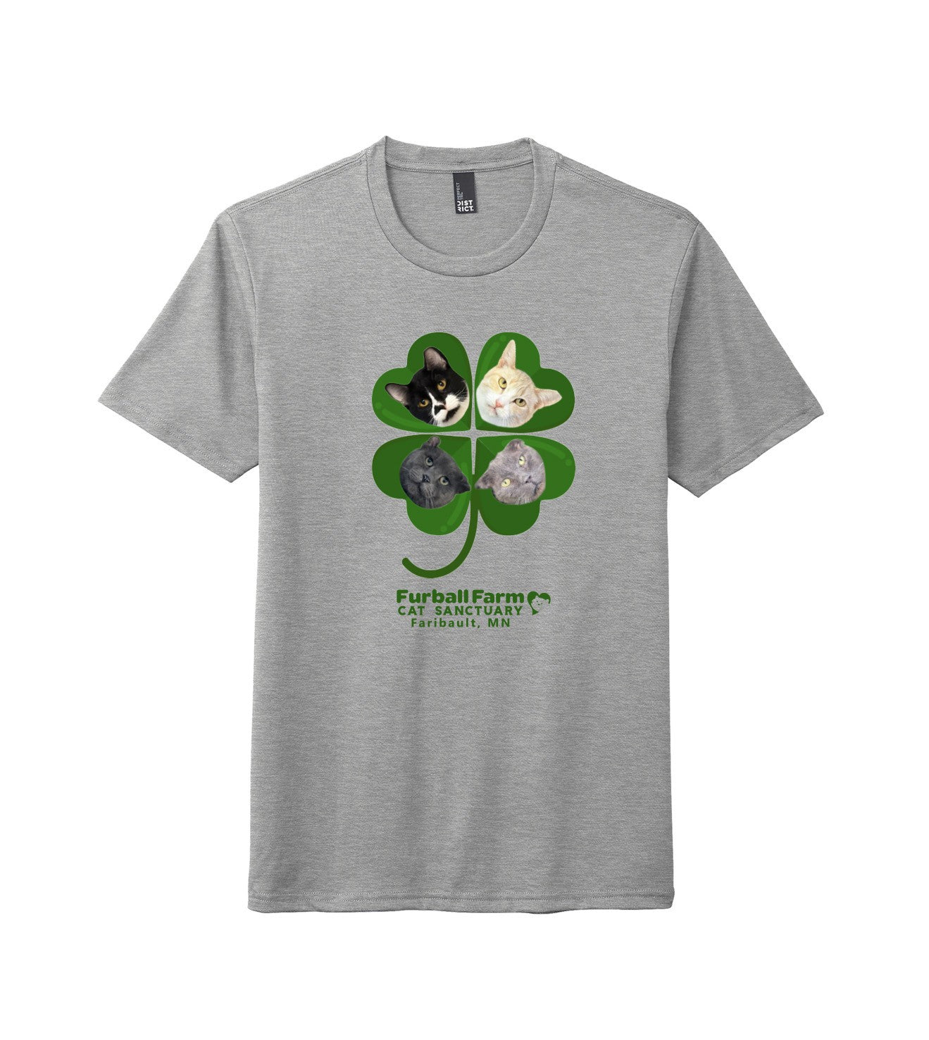 Furball Farm Cat of The Month T-Shirt - March 2025 - 4-Leaf Clover